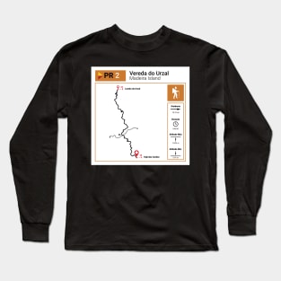 Madeira Island PR2 VEREDA DO URZAL trail map Long Sleeve T-Shirt